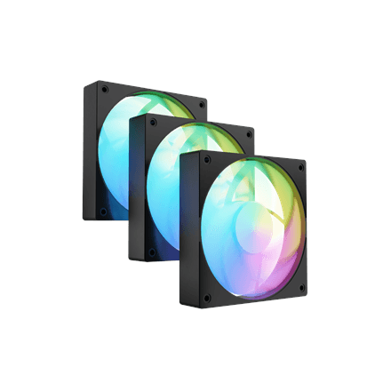 Fury Sai S12 ARGB PWM korpuse ventilaator 120 mm, 3 tk, must