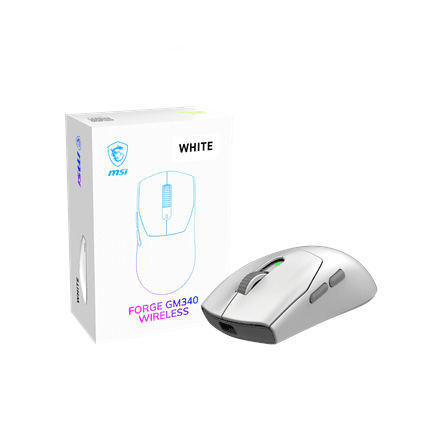 MSI Gaming Mouse | FORGE GM340 WIRELESS | Wireless | 2.4 GHz, Bluetooth, USB | White