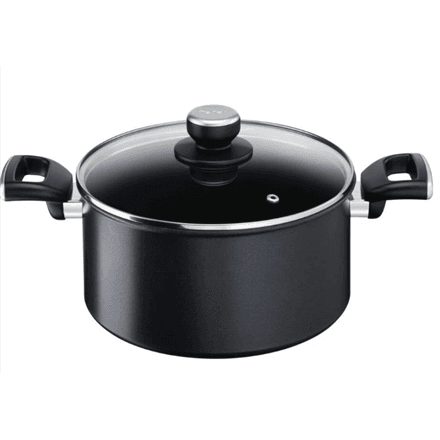 TEFAL | Unlimited Stewpot | G2554672 | 5 L | Aluminum | Dishwasher proof | Lid included | Black