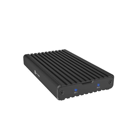 Raidsonic IB-2817M-C32 enclosure for two NVMe SSDs, USB 3.2 Gen 2x2