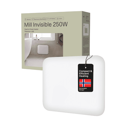 Mill IB250 Steel 250W Panel Heater for Small Rooms