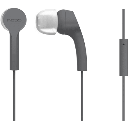 Koss KEB9iGRY In-Ear Headphones with Microphone, Gray