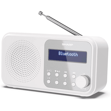 Sharp DR-P420(WH) DAB+ Portable Digital Radio, Bluetooth