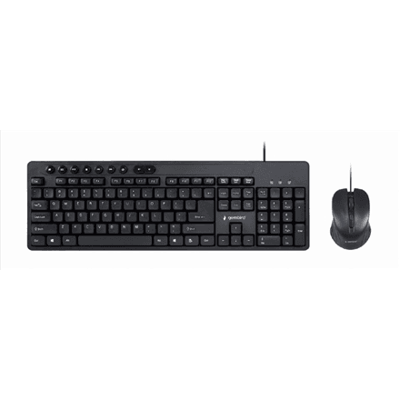 Gembird KBS-UM-04 klaviatuur ja hiir, USB, must