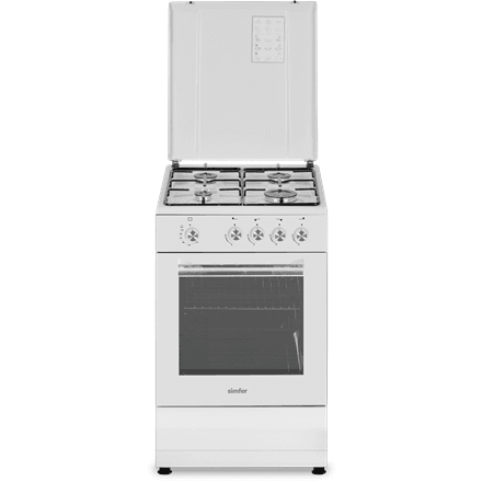 Simfer | Cooker | 4401SGRBB | Hob type Gas | Oven type Gas | White | Width 50 cm | Depth 55 cm | Energy efficiency class A+ | 49 L