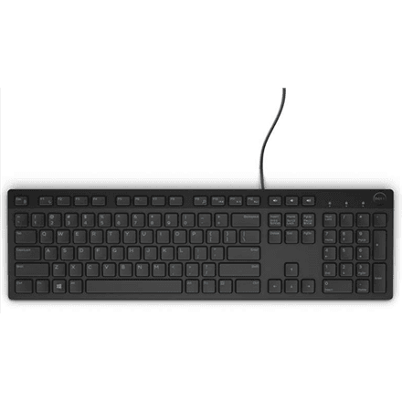 Dell KB216 RTL must multimedia klaviatuur USB-ga