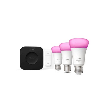 Philips Hue Starter Kit 3x E27 Smart Bulbs Dimmer Bridge Pro