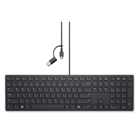 Dell KB525C must klaviatuur, juhtmega, venekeelne