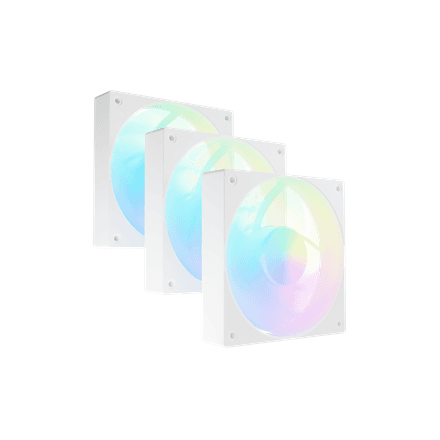 Fury Sai S12 ARGB PWM korpuse ventilaator 120 mm, 3 tk, valge