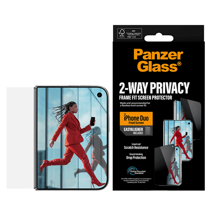 PanzerGlass Privacy w. EasyAligner iPhone Duo Screen Protector