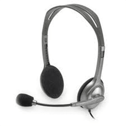 Logitech LGT-H110 stereo kõrvaklapid, must/hõbe