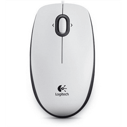 Logitech B100 Portable Optical Mouse White USB