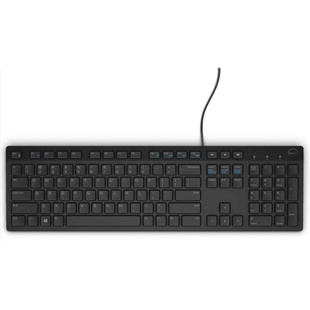 Dell KB216 RTL must multimedia klaviatuur USB-ga