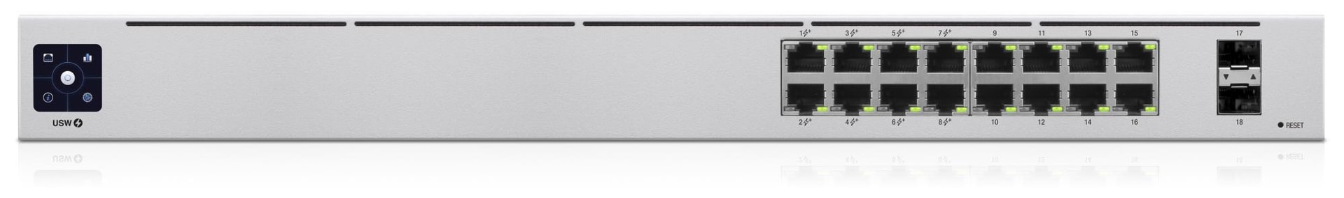 Ubiquiti USW-16-POE 16-pordiga gigabit-switch PoE toega