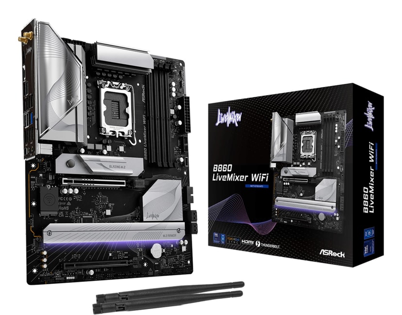 ASRock B860 Live Mixer WiFi LGA1851 ATX emaplaat DDR5