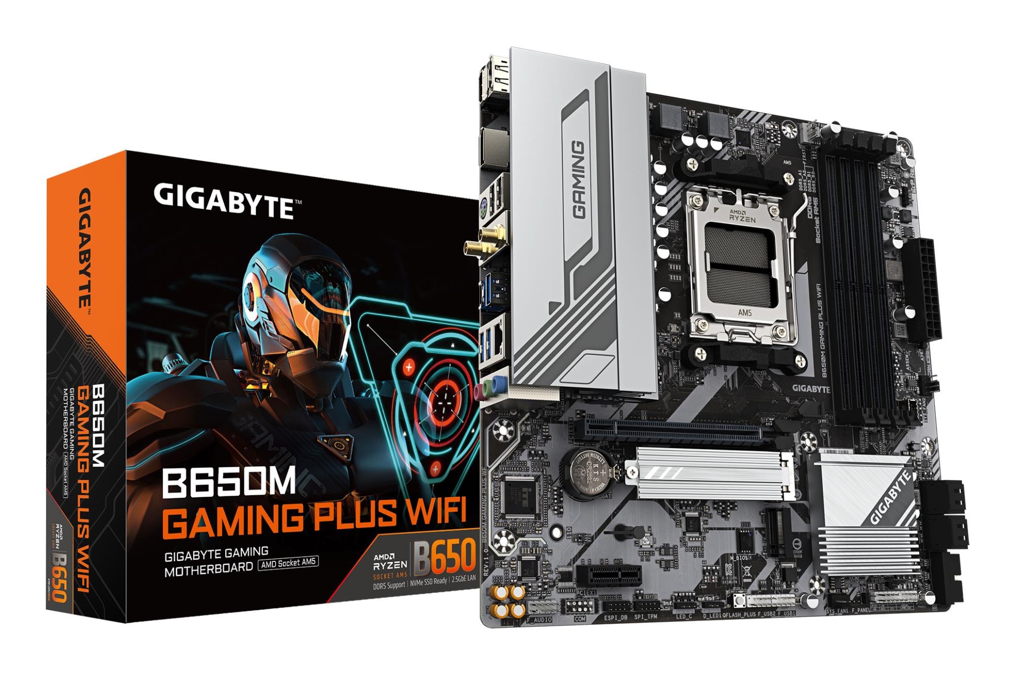 Gigabyte B650M Gaming Plus WiFi AMD emaплaat Micro-ATX DDR5
