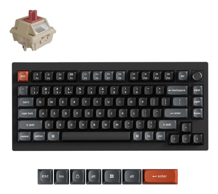 Keychron V1 Ultra Wireless Klaviatuur – Must
