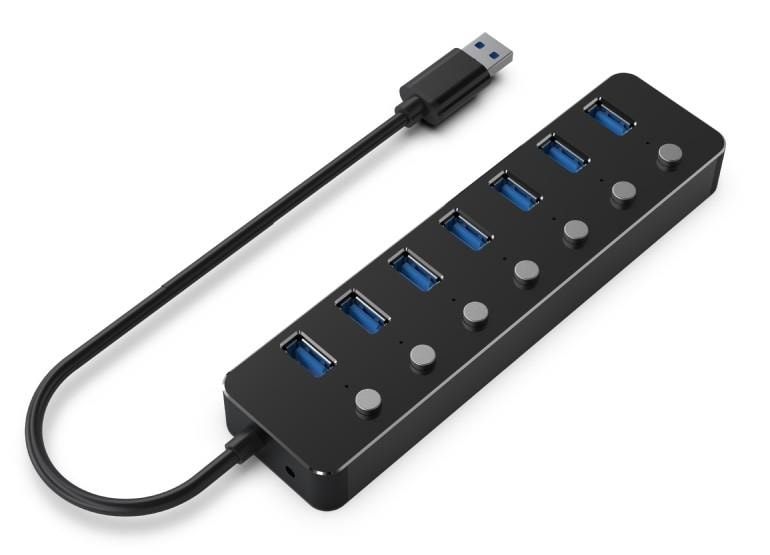 Gembird UHB-U3P7P-01 USB 3.0 hub 7 porti