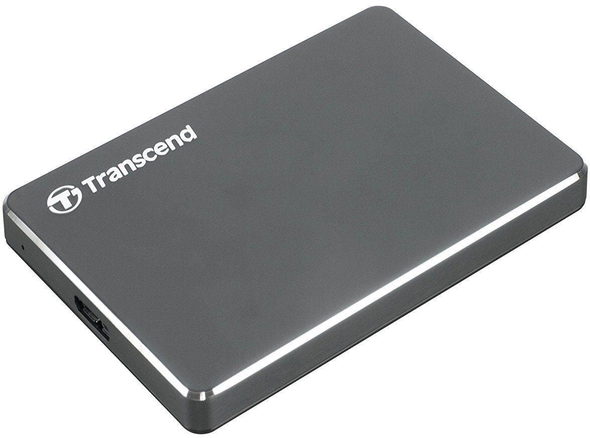 Transcend StoreJet 25C3N 1TB Portable Hard Drive – Iron Grey