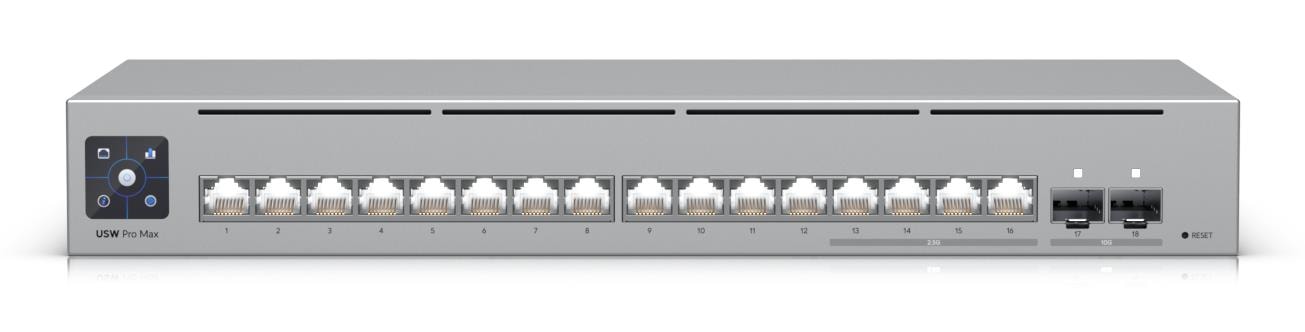 Ubiquiti USW-Pro-Max-16 коммутатор L3 2.5G 16 портов SFP+