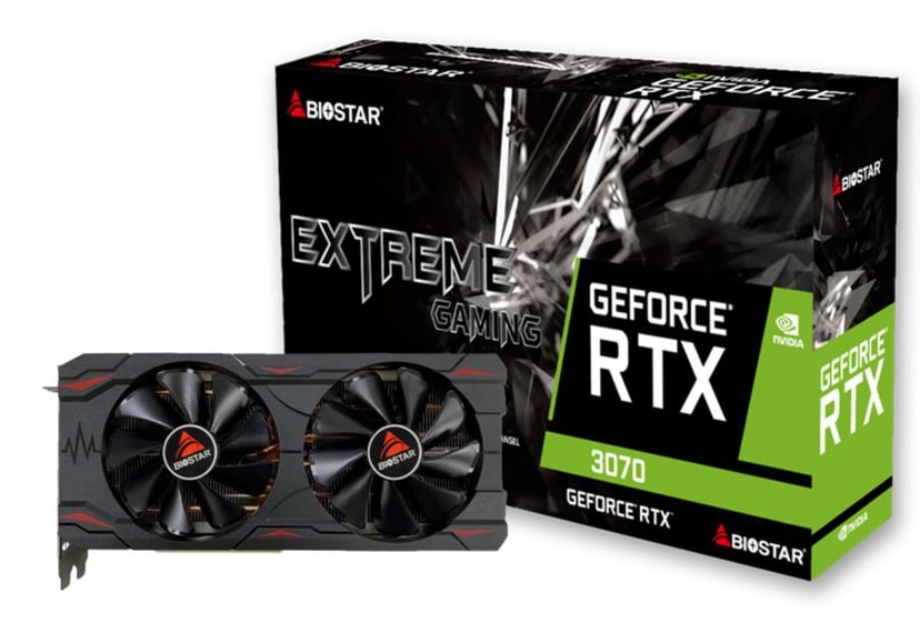 Biostar GeForce RTX 3070 8 GB graafikakaart GDDR6 256-bit