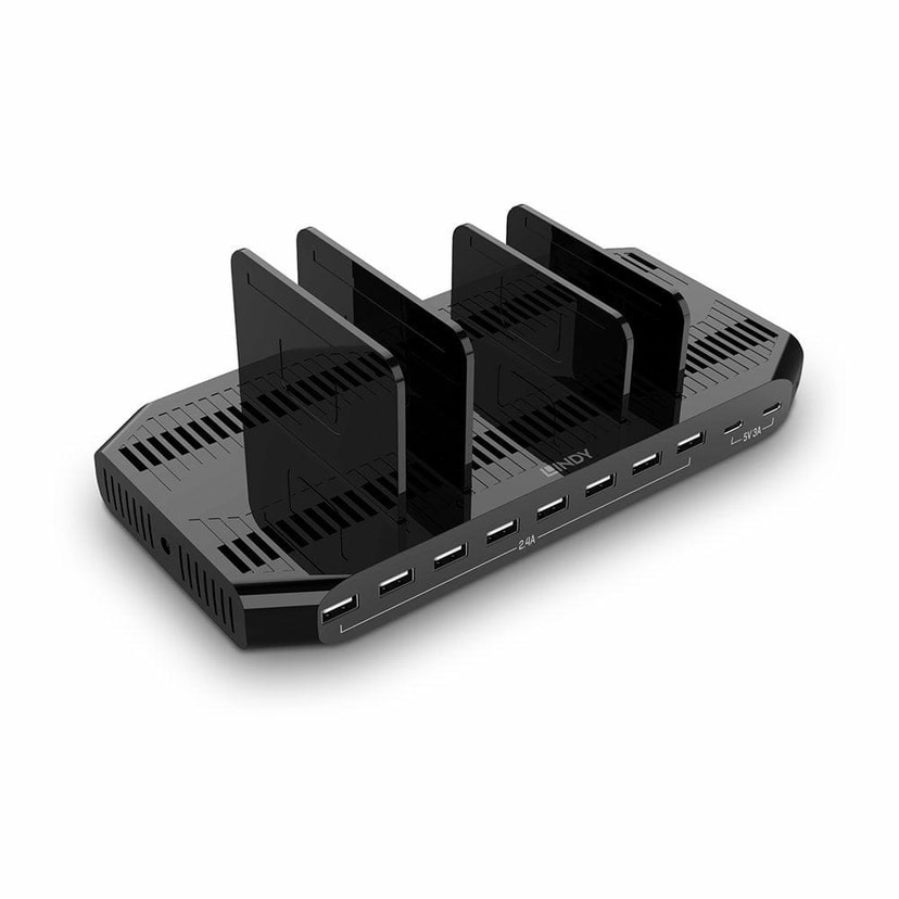 Lindy 120W 10-pordiga USB laadimisjaama