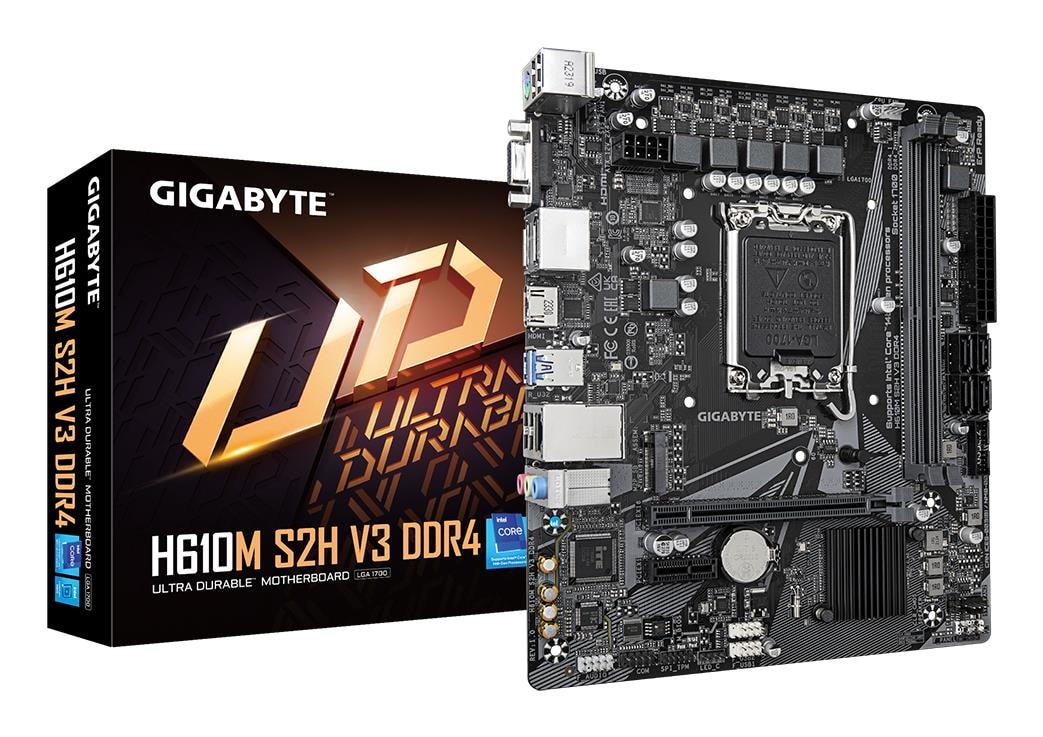 Gigabyte H610M S2H V3 DDR4 emaплата Intel LGA1700 Micro-ATX