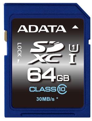 ADATA ASDX64GUICL10-R 64GB SDXC Memory Card Class 10