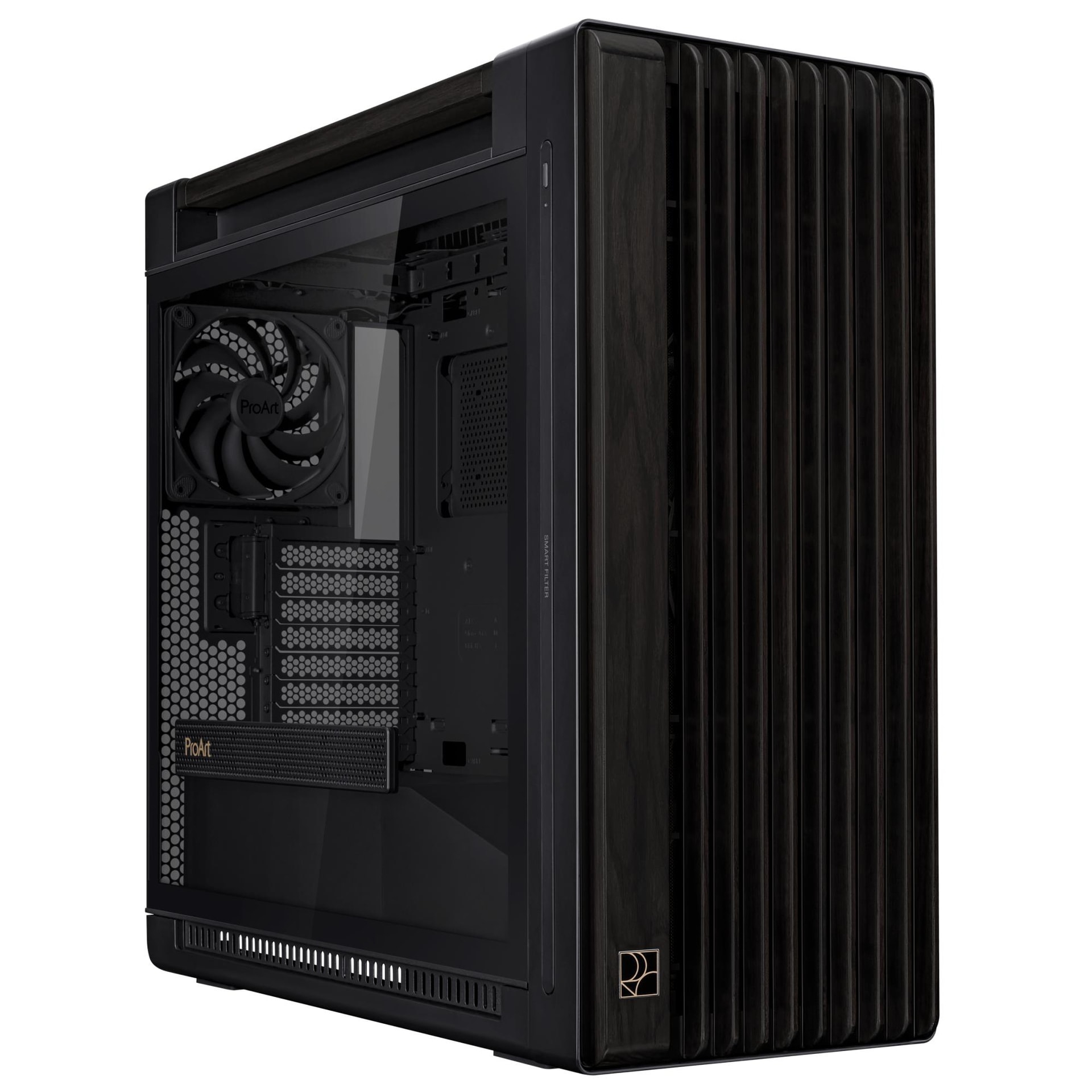 ASUS ProArt PA602 Wood Edition midi-tower korpus, ATX, must