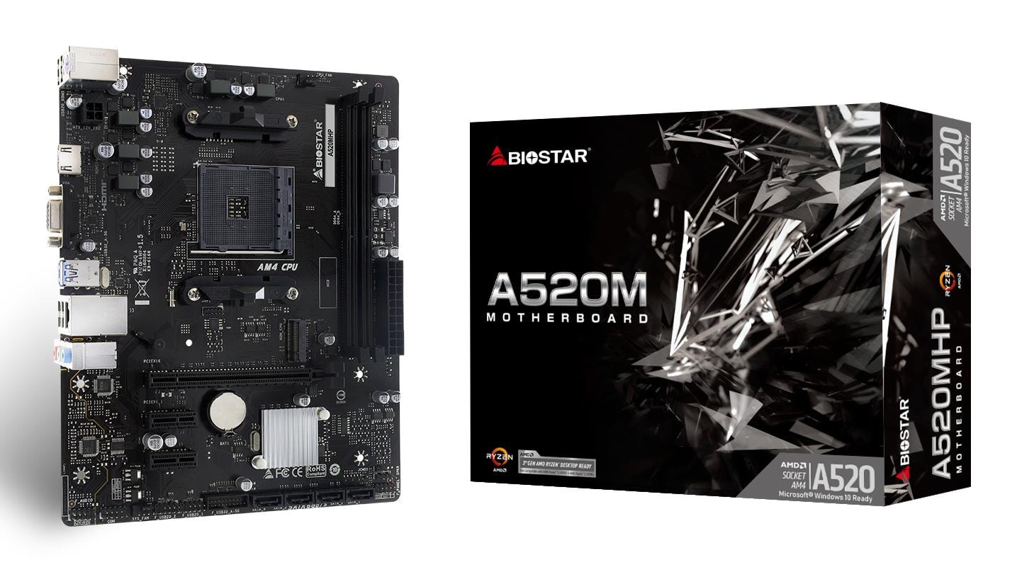 Biostar A520MHP AMD AM4 emaплaat Micro-ATX DDR4