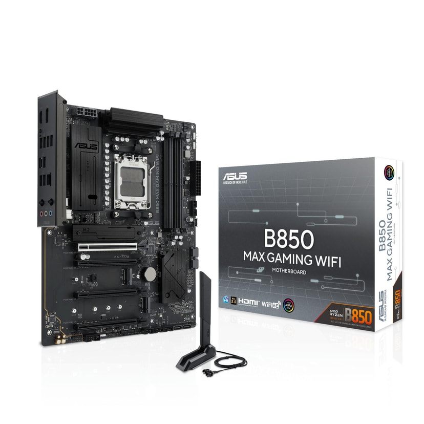 ASUS B850 MAX Gaming WiFi emaplaat AMD AM5 DDR5 ATX