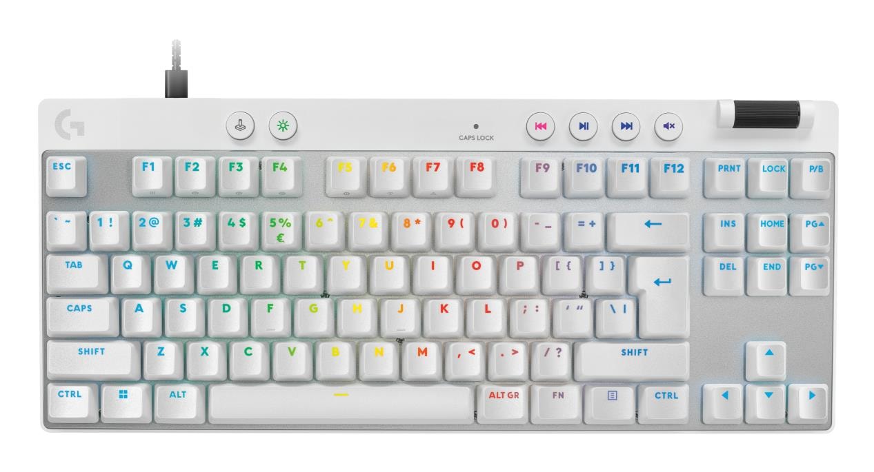 Logitech PRO X TKL RAPID - valge mehaaniline klaviatuur