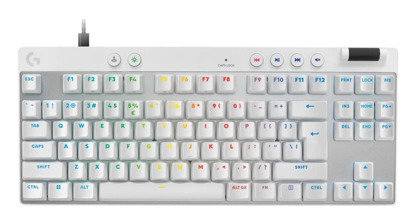Logitech PRO X TKL RAPID - valge mehaaniline klaviatuur