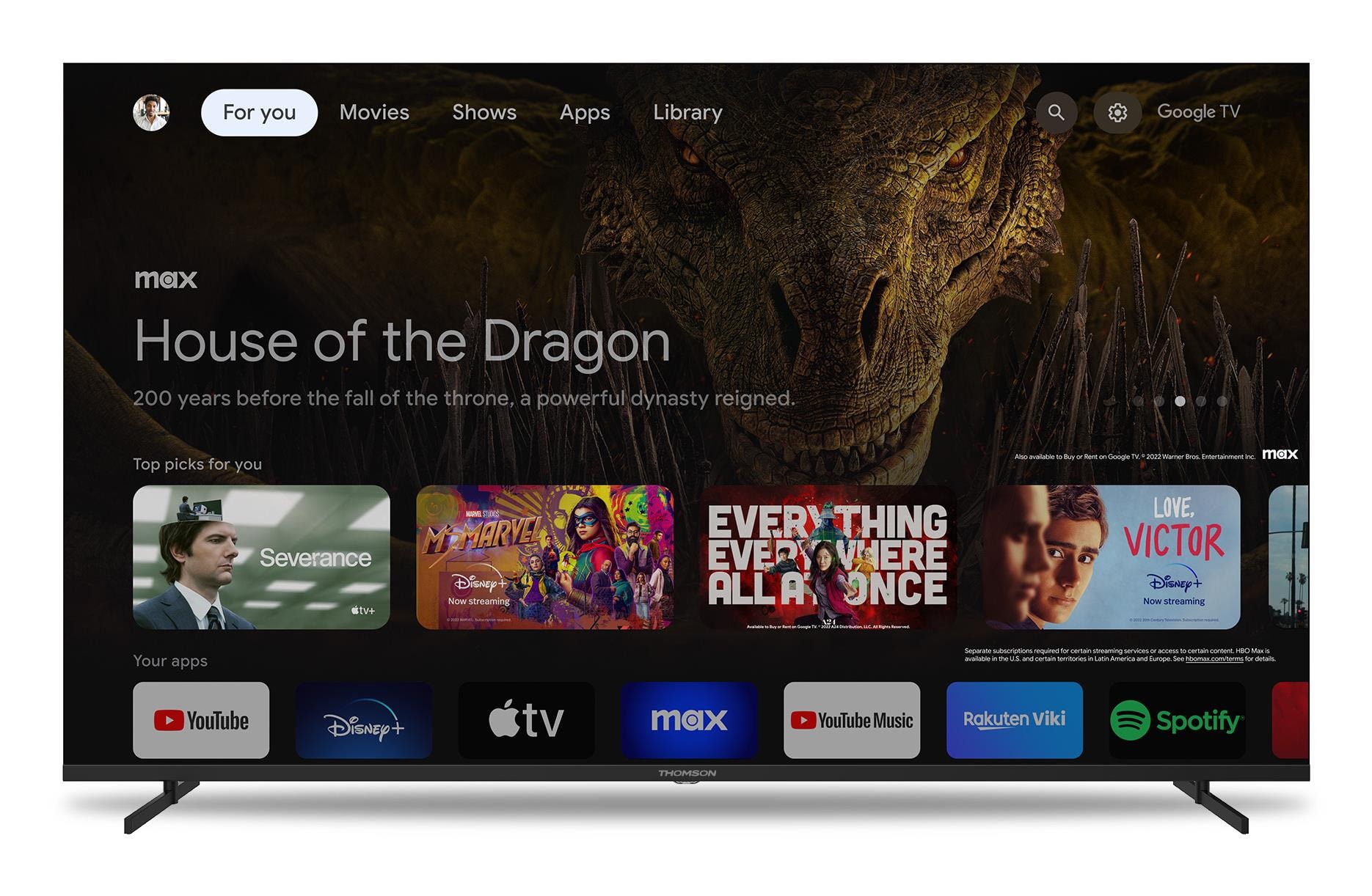 Thomson 65UG4S14 65" 4K LED teler Google TV-ga