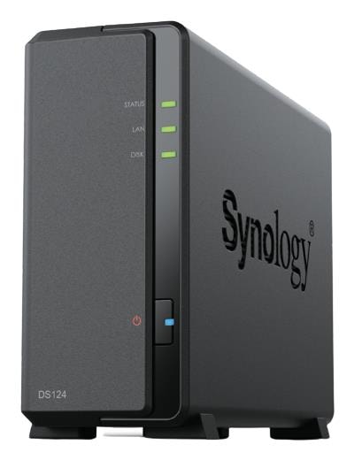 Synology DS124 1-kohaline NAS-seade ilma kõvakettata