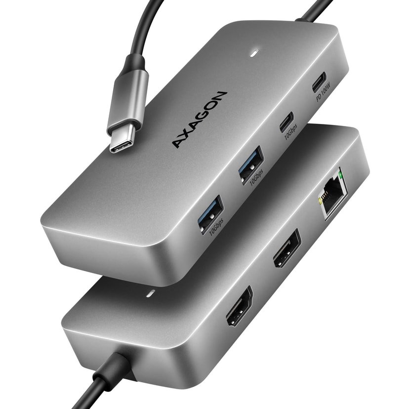 AXAGON HMC-CUB83X2 USB-C Hub HDMI DP Docking Station