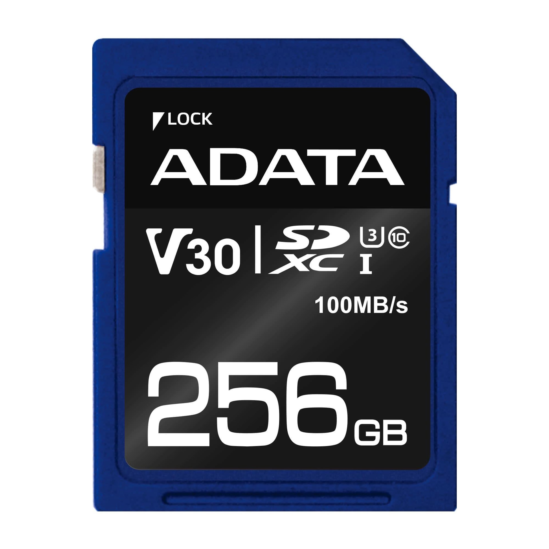ADATA SDXC 256GB V30 Memory Card
