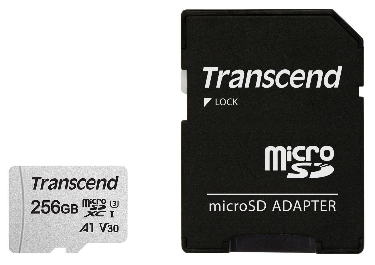 Transcend MicroSDXC 256GB mälukaart kiirusklassiga U3/V30