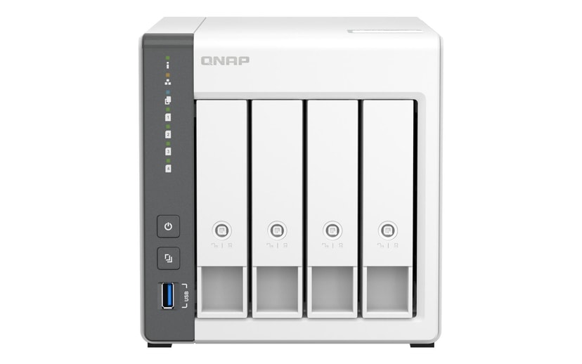 QNAP TS-433-4G сетевое хранилище 4 отсека белое