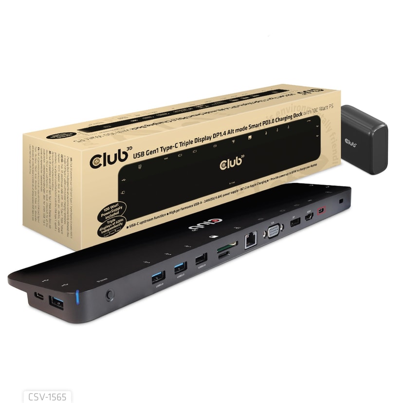 CLUB3D USB-C 100W Notebook Docking Station CSV-1565