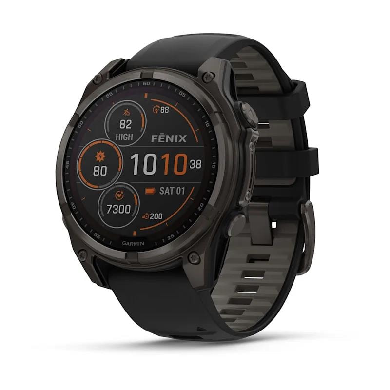 Garmin Fenix 8 Sapphire Solar GPS nutikell – titaan/must