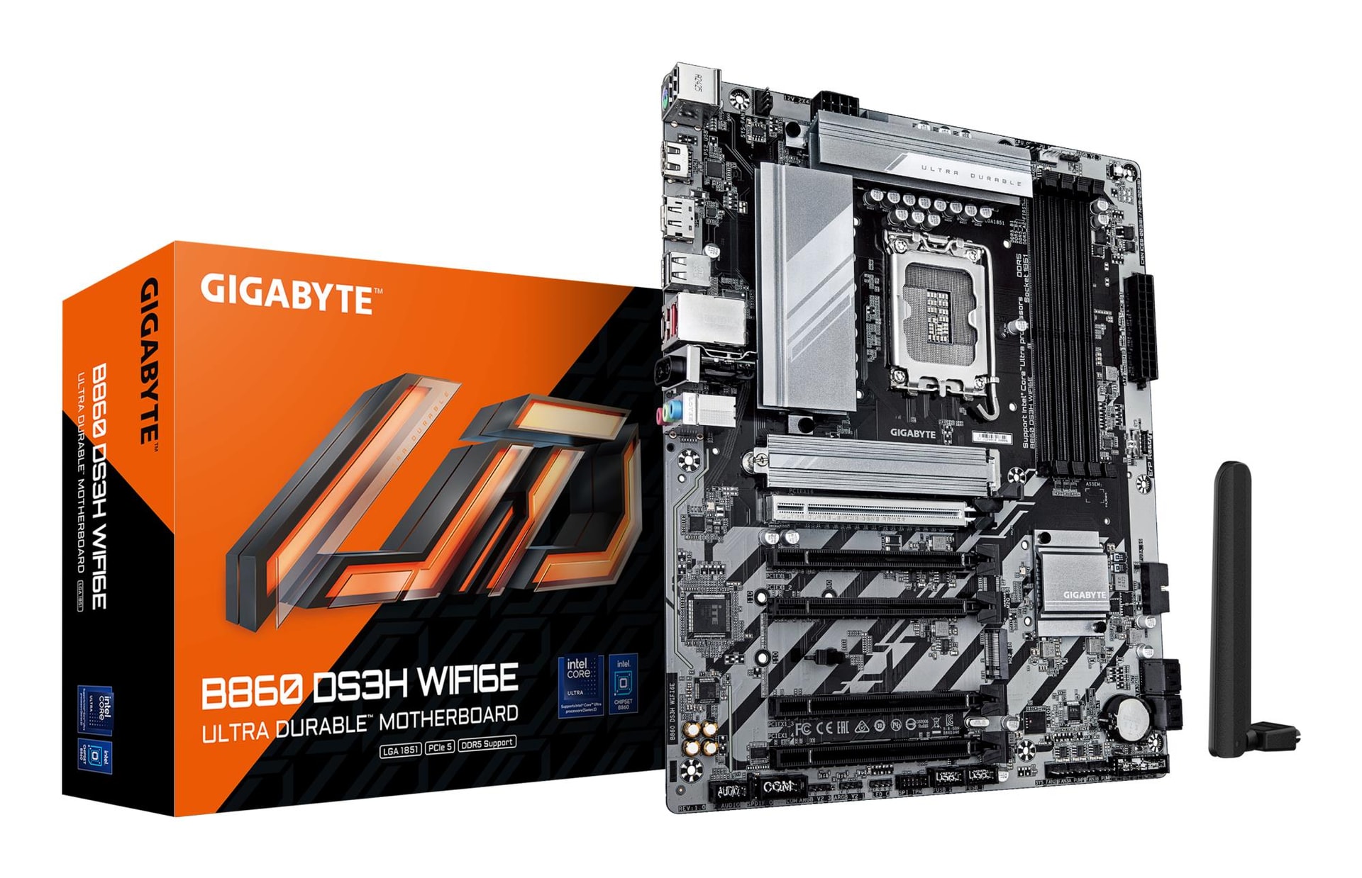Gigabyte B860DS3H WiFi6E LGA1851 DDR5 ATX emaplaat Intelile
