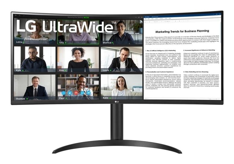 LG 34WR55QK-B 34" ülalaieline kõvera ekraaniga ärimonitor