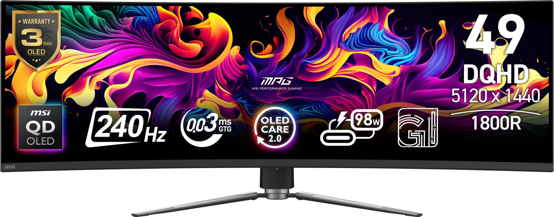 MSI MPG 491CQPX QD-OLED 49" Gaming Monitor