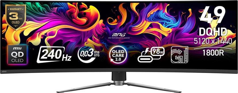 MSI MPG 491CQPX QD-OLED 49" Gaming Monitor