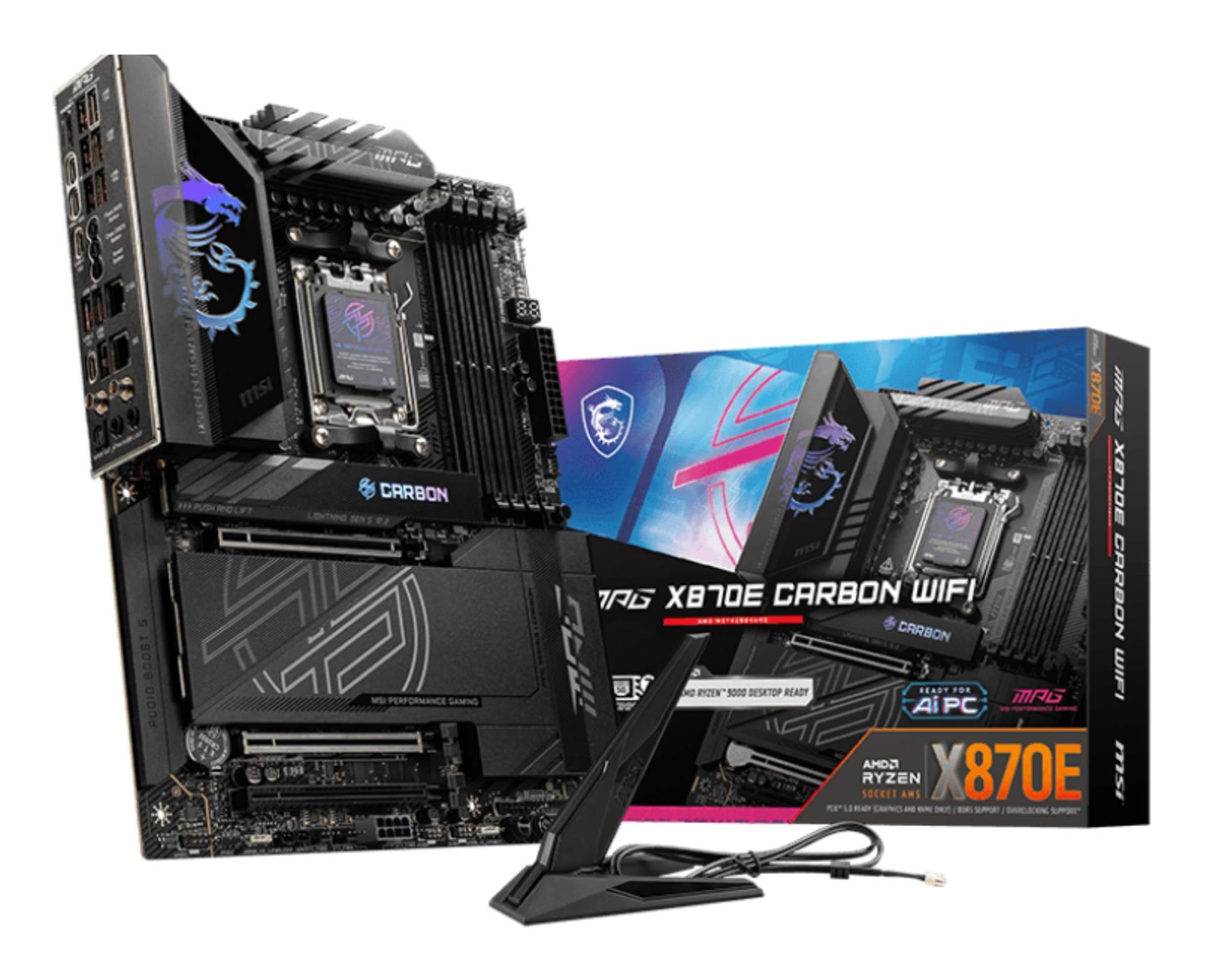 MSI MPG X870E Carbon WiFi emaplaat AM5 DDR5 ATX