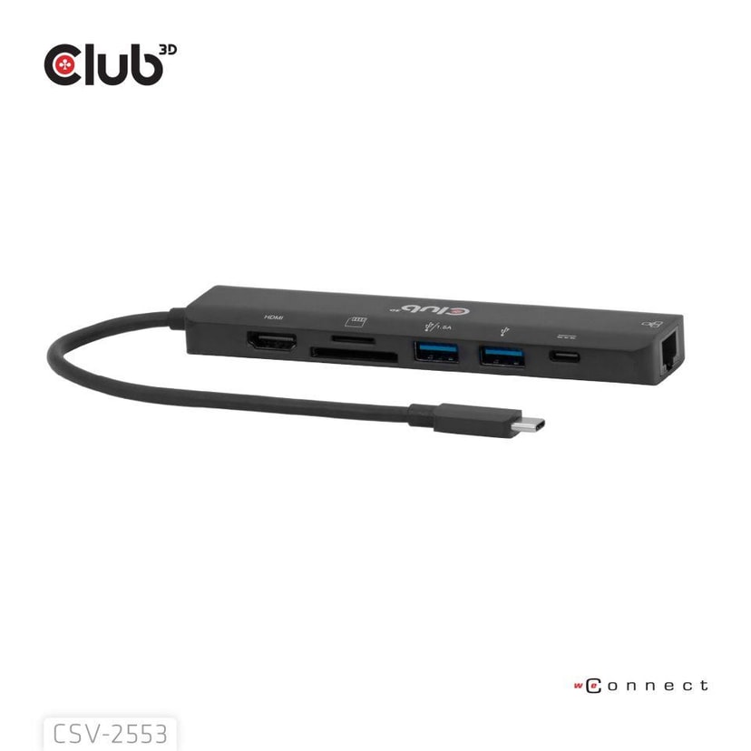CLUB3D I/O Hub 7in1 USB-C HDMI 100W – USB jaotur