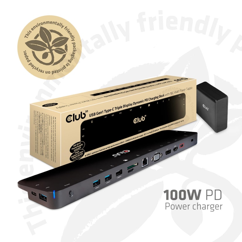 Club3D USB-C Docking Station 100W CSV-1564W100
