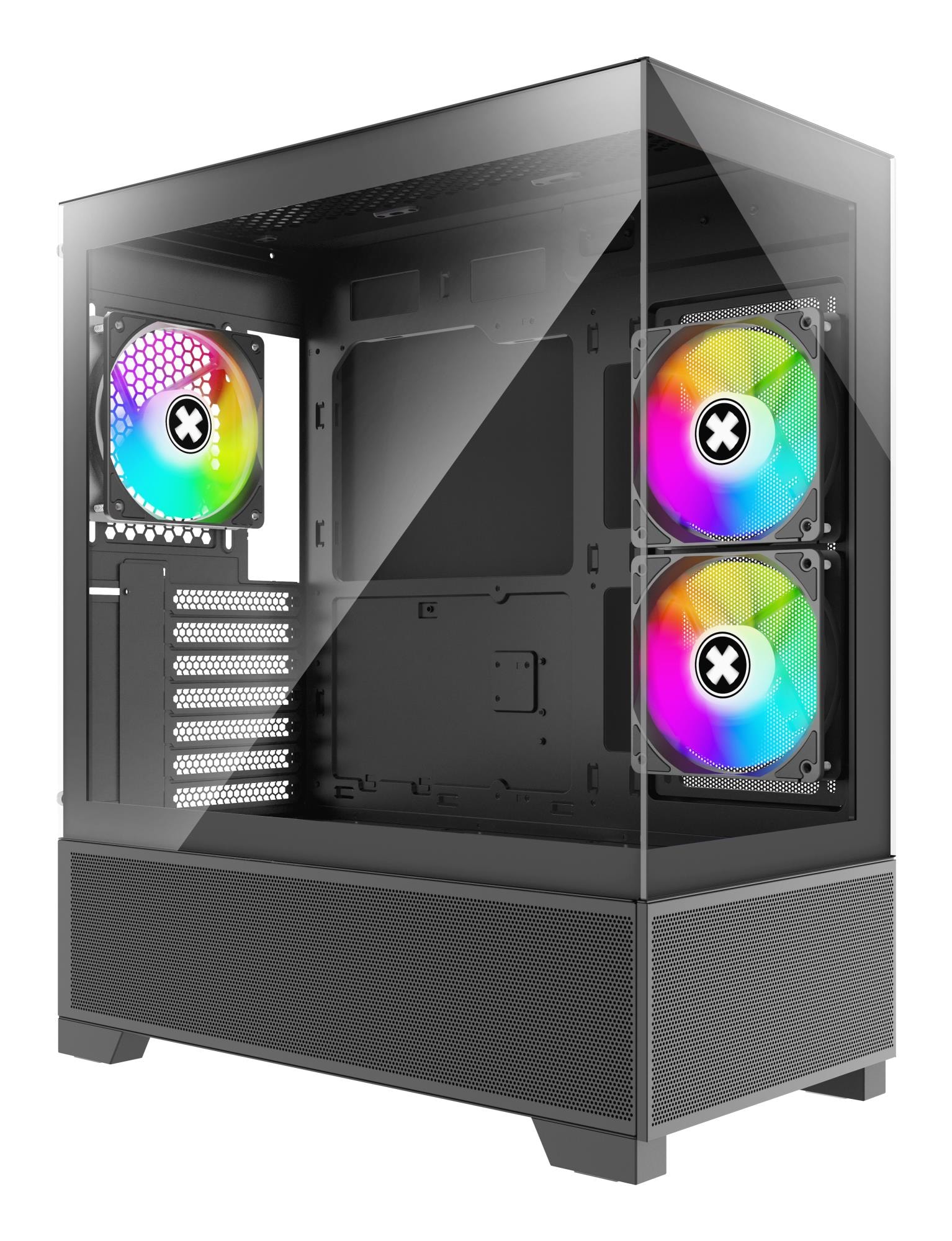 Xilence XG172 Midi Tower PC Case, ATX, Black, Tempered Glass