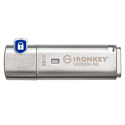 Kingston IronKey Locker+ 50 32GB USB 3.2 Flash Drive